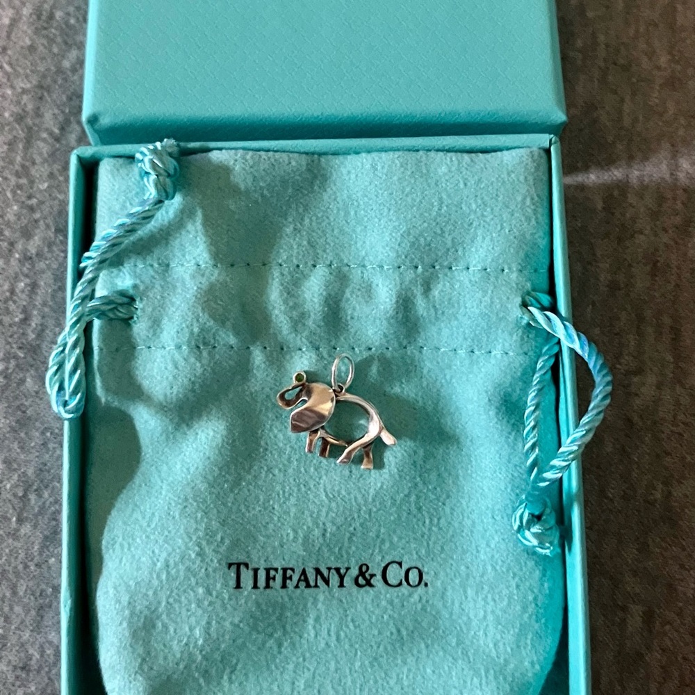 HTF Tiffany & Co “Save the Wild” Elephant Charm with Tsavorite stone